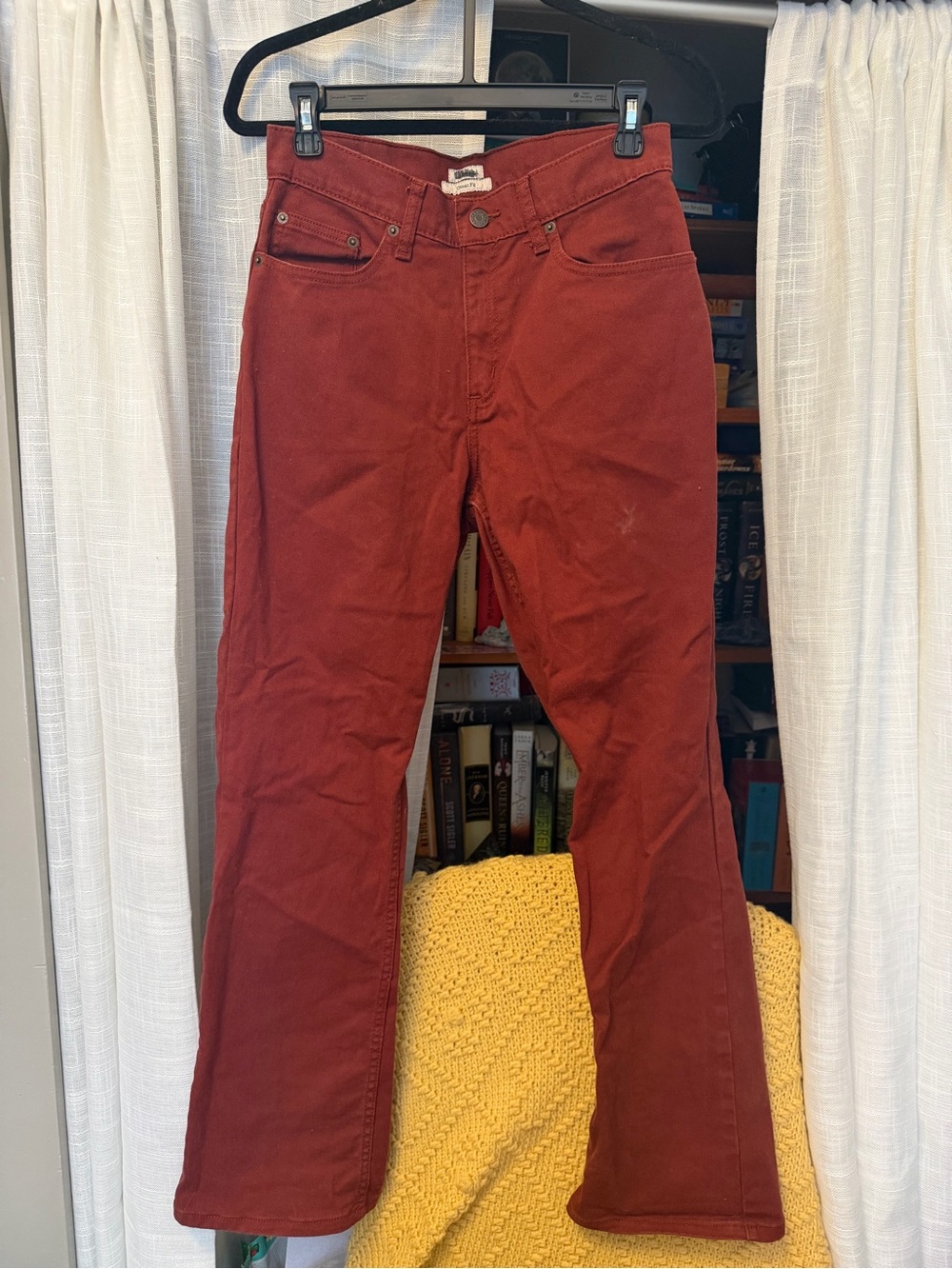 L.L. Bean Classic Fit Jeans in Brick Red